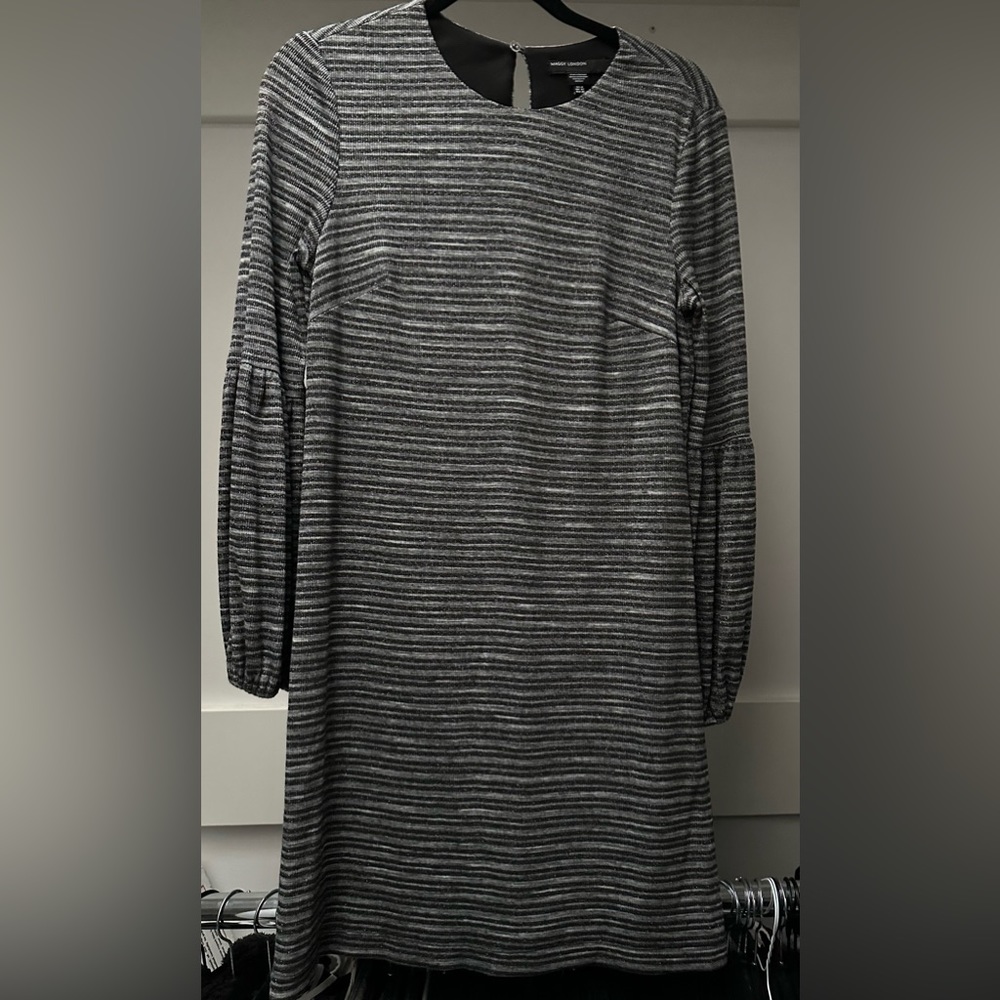 Maggie London Dress Black/Grey/Silver Size 8
